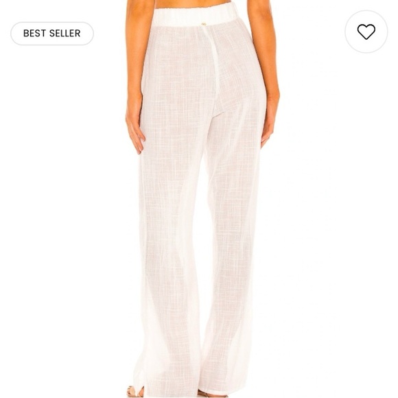 PQ Swim Pant Coverup in Off White Water Lily - Picture 3 of 10